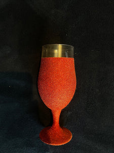 Metallic Red Craft Beer Glass